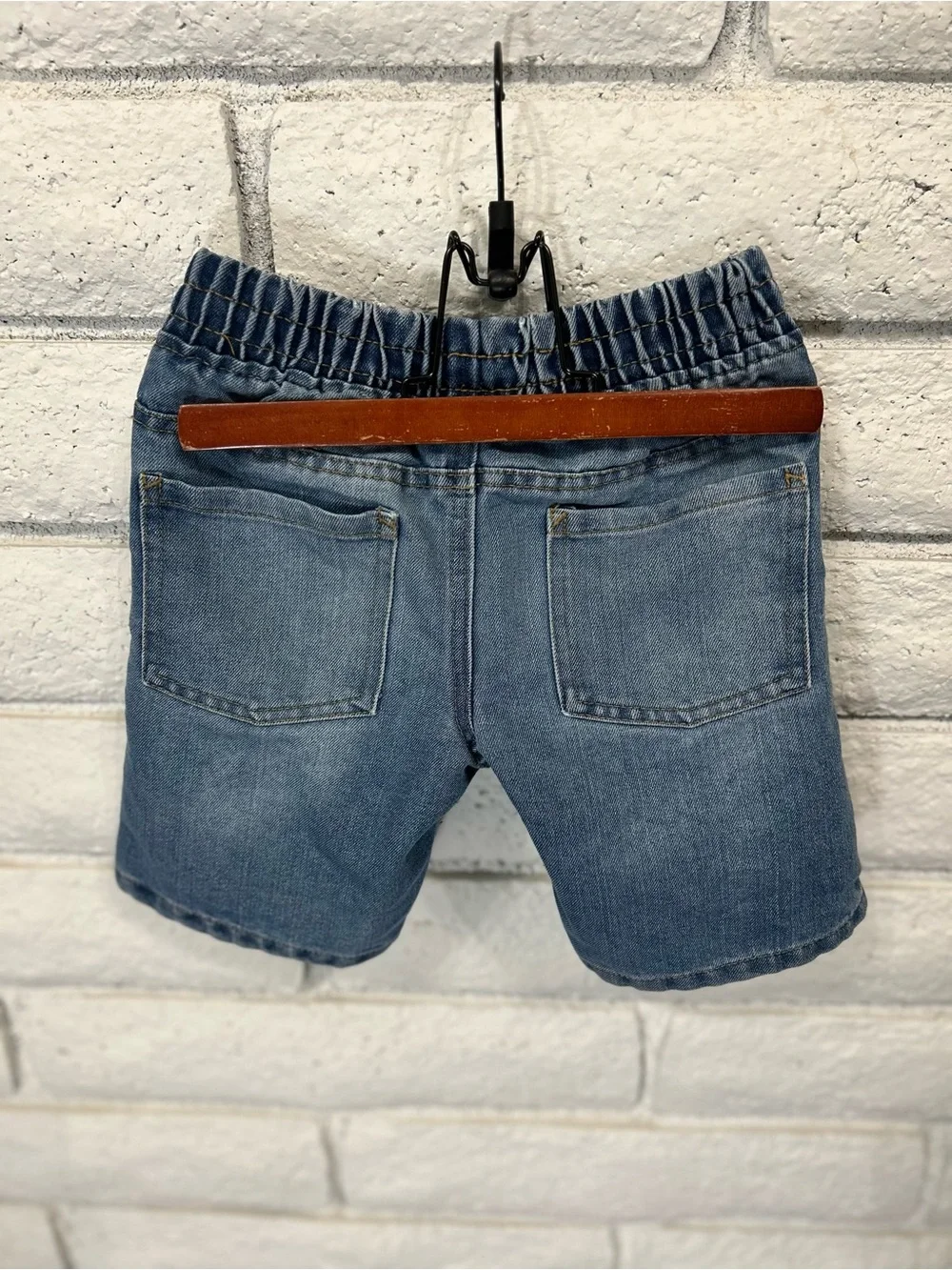 Mini Hawk Boys‎ Pull-On Denim Shorts Size M 5/6 Light Wash